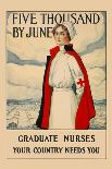 Five Thousand Nurses by June - Graduate Nurses Your Country Needs You Poster-Carl Rakeman-Framed Giclee Print