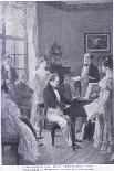 Schubert Plays a Song for a Friend-Carl Rohling-Giclee Print