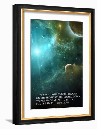 Carl Sagan Quote-Lynx Art Collection-Framed Art Print