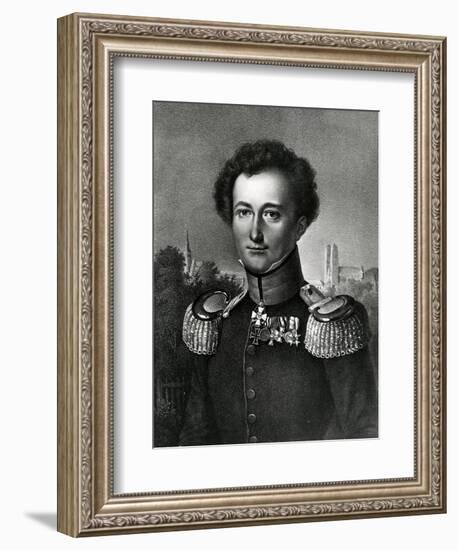 Carl Von Clausewitz, Print Made by F. Michelis, 1830-Karl Wilhelm Wach-Framed Giclee Print