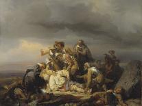 Death of King Gustav II Adolf of Sweden at the Battle of Lützen, 1855-Carl Wahlbom-Premier Image Canvas