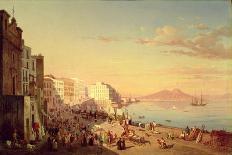 Naples Seen from the Slopes of the Vomero-Carl Wilhelm Goetzloff-Framed Stretched Canvas