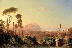 Palermo with Mount Pellegrino, C.1850-Carl Wilhelm Goetzloff-Giclee Print