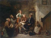 The Silesian Weavers, 1844-Carl Wilhelm Huebner-Framed Premier Image Canvas