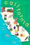 Illustrated State Maps California-Carla Daly-Art Print