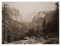The "Grizzly Giant" - 33 feet diameter - with Galen Clark, Mariposa Grove, Yosemite, California, 18-Carleton Watkins-Art Print