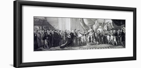 Carlo Alberto Promulgating New Italian Civil Code, June 20, 1837, at Royal Palace-null-Framed Giclee Print