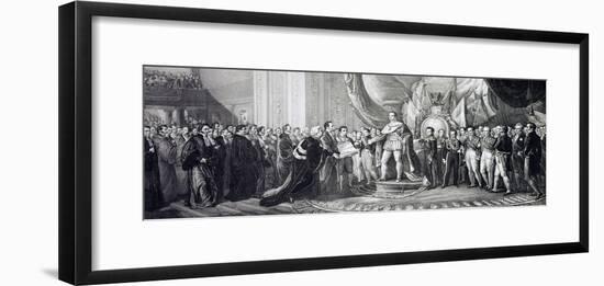 Carlo Alberto Promulgating New Italian Civil Code, June 20, 1837, at Royal Palace-null-Framed Giclee Print