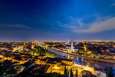 Verona Panoramic View at Dusk-Carlo Amodeo-Photographic Print