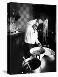 Film-Maker Dino de Laurentis Making Pasta-Carlo Bavagnoli-Premier Image Canvas