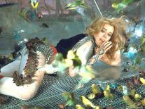 Jane Fonda is Preyed Upon by Parakeets and Finches in Scene from Roger Vadim's "Barbarella"-Carlo Bavagnoli-Premium Photographic Print