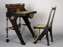 Art Nouveau Style Desk and Chair-Carlo Bugatti-Giclee Print