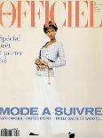 L'Officiel, February 1993 - Chanel: le Tailleur de L'Année Porté Par Tyra-Carlo delia Chiesa-Framed Art Print