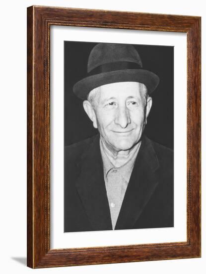 Carlo Gambino Mafia 'Boss of All Bosses' in New York, Ca. 1972-null-Framed Photo