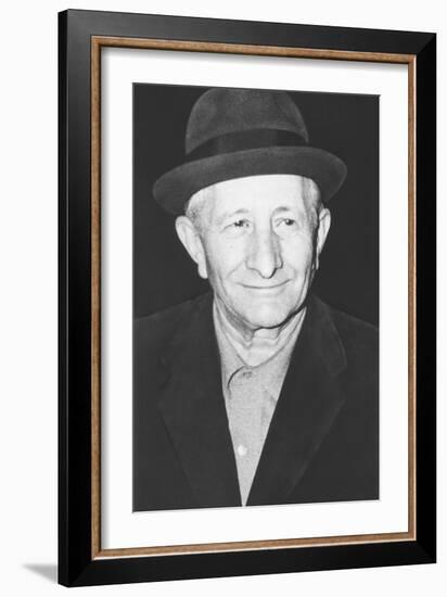 Carlo Gambino Mafia 'Boss of All Bosses' in New York, Ca. 1972-null-Framed Photo