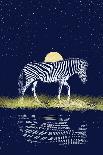 African Zebra Striking Camouflage-Carlo Kaminski-Mounted Giclee Print