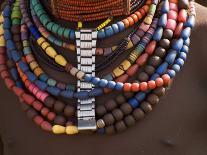 Close-Up of Bead Necklaces of a Hamer Woman, Turmi, Omo Region, Ethiopia, Africa-Carlo Morucchio-Photographic Print