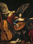 St. Cecilia and the Angel-Carlo Saraceni-Framed Art Print