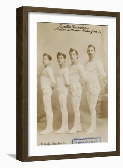 Carlo Troupe (Mains-en-mains. Barre fixe). The smartest four in the world-null-Framed Giclee Print