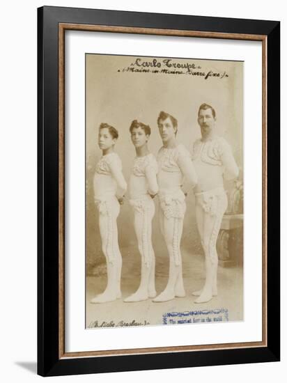 Carlo Troupe (Mains-en-mains. Barre fixe). The smartest four in the world-null-Framed Giclee Print