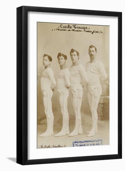 Carlo Troupe (Mains-en-mains. Barre fixe). The smartest four in the world-null-Framed Giclee Print