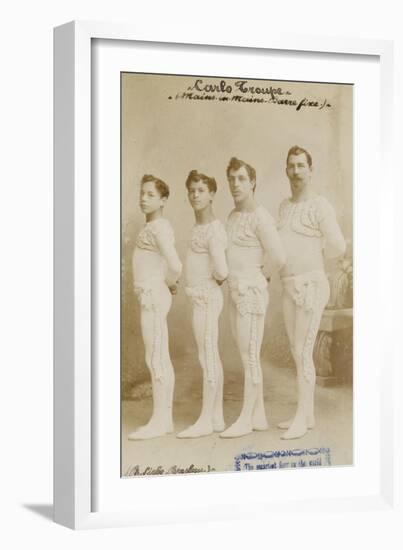 Carlo Troupe (Mains-en-mains. Barre fixe). The smartest four in the world-null-Framed Giclee Print