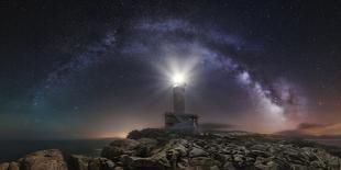Lighthouse and Milky Way-Carlos F. Turienzo-Photographic Print