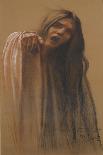 Le Rayon sur la brodeuse de dentelle-Carlos Schwabe-Framed Giclee Print