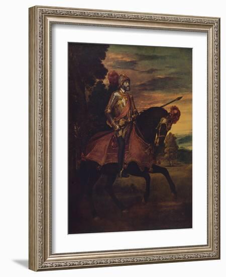 'Carlos V En La Batalla De Muhlberg', (Carlos V at the Battle of Muhlberg), 1548, (c1934)-Paolo Veronese-Framed Giclee Print