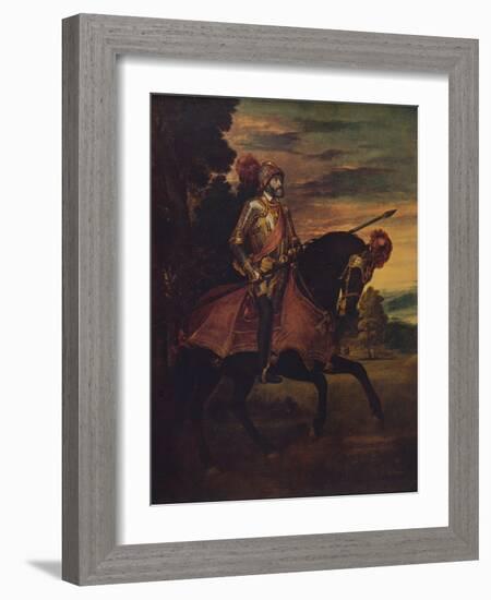 'Carlos V En La Batalla De Muhlberg', (Carlos V at the Battle of Muhlberg), 1548, (c1934)-Paolo Veronese-Framed Giclee Print