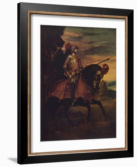 'Carlos V En La Batalla De Muhlberg', (Carlos V at the Battle of Muhlberg), 1548, (c1934)-Paolo Veronese-Framed Giclee Print