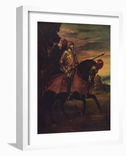 'Carlos V En La Batalla De Muhlberg', (Carlos V at the Battle of Muhlberg), 1548, (c1934)-Paolo Veronese-Framed Giclee Print