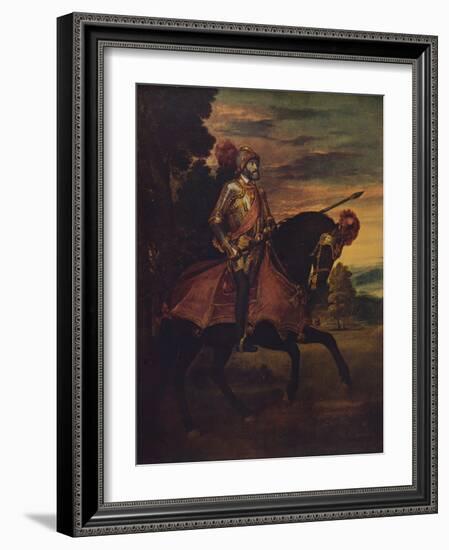 'Carlos V En La Batalla De Muhlberg', (Carlos V at the Battle of Muhlberg), 1548, (c1934)-Paolo Veronese-Framed Giclee Print