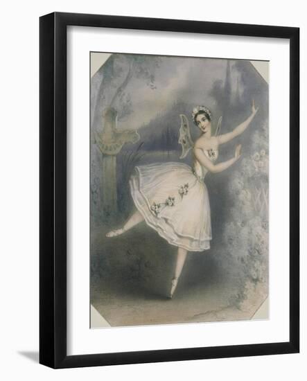 Carlotta Grisi in The Coralli, Perrot Ballet Giselle-J. Brandard-Framed Giclee Print