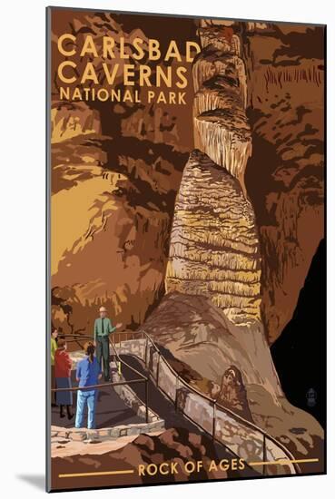 Carlsbad Caverns National Park, New Mexico - Rock of Ages-Lantern Press-Mounted Art Print