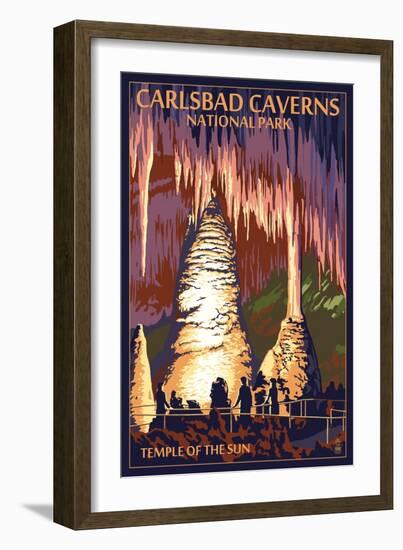 Carlsbad Caverns National Park, New Mexico - Temple of the Sun-Lantern Press-Framed Premium Giclee Print