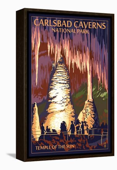 Carlsbad Caverns National Park, New Mexico - Temple of the Sun-Lantern Press-Framed Stretched Canvas