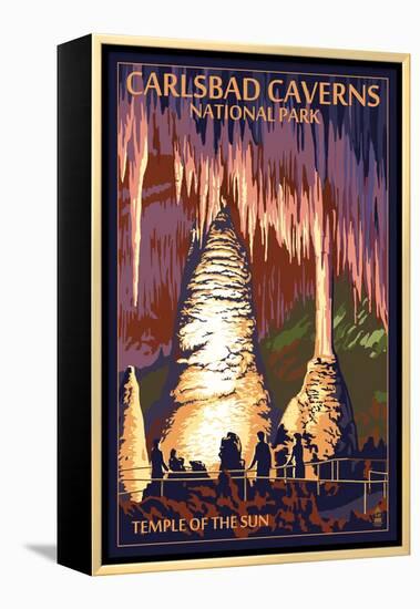 Carlsbad Caverns National Park, New Mexico - Temple of the Sun-Lantern Press-Framed Stretched Canvas