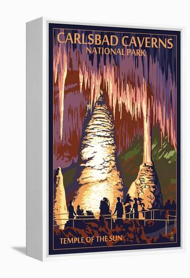 Carlsbad Caverns National Park, New Mexico - Temple of the Sun-Lantern Press-Framed Stretched Canvas