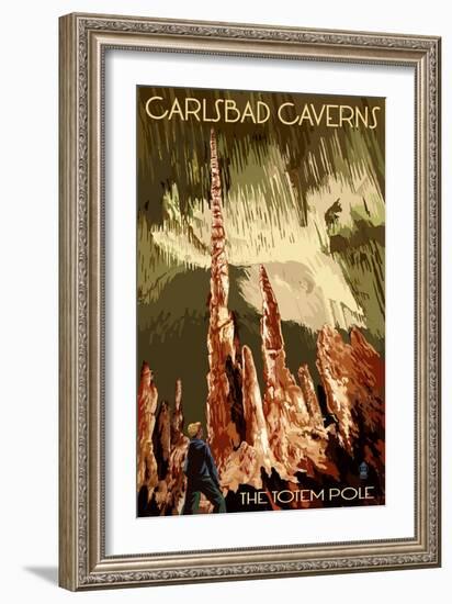 Carlsbad Caverns National Park, New Mexico - The Totem Pole-Lantern Press-Framed Art Print