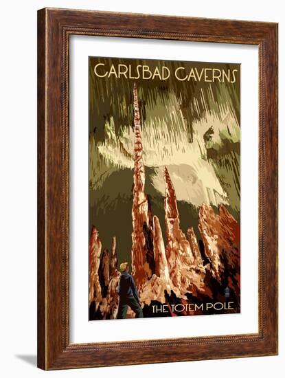 Carlsbad Caverns National Park, New Mexico - The Totem Pole-Lantern Press-Framed Art Print