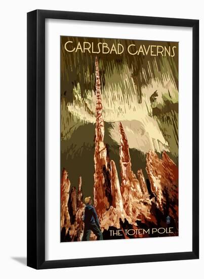 Carlsbad Caverns National Park, New Mexico - The Totem Pole-Lantern Press-Framed Art Print