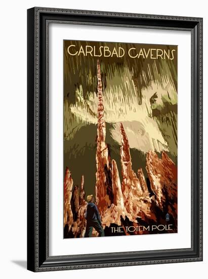 Carlsbad Caverns National Park, New Mexico - The Totem Pole-Lantern Press-Framed Art Print