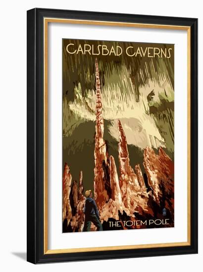 Carlsbad Caverns National Park, New Mexico - The Totem Pole-Lantern Press-Framed Art Print