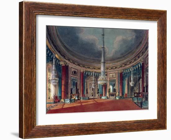 Carlton House, the Circular Room, from Pyne's 'Royal Residences', published 1818-William Henry Pyne-Framed Giclee Print