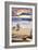 Carmel Beach, California - Sunset Beach Scene-Lantern Press-Framed Art Print