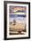 Carmel Beach, California - Sunset Beach Scene-Lantern Press-Framed Art Print