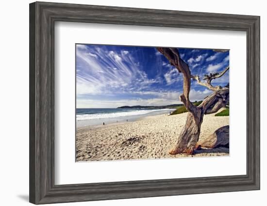 Carmel Beach, California-George Oze-Framed Photographic Print