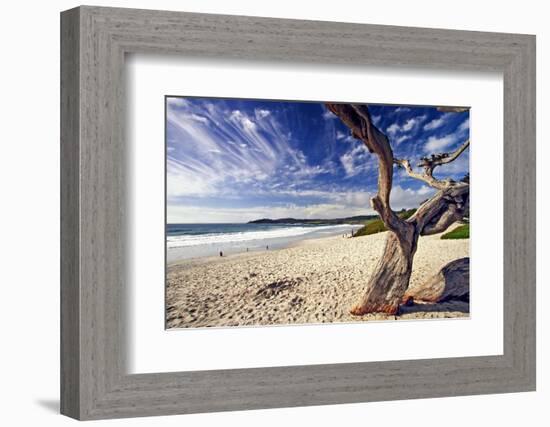 Carmel Beach, California-George Oze-Framed Photographic Print