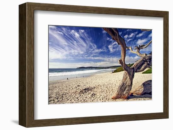 Carmel Beach, California-George Oze-Framed Photographic Print